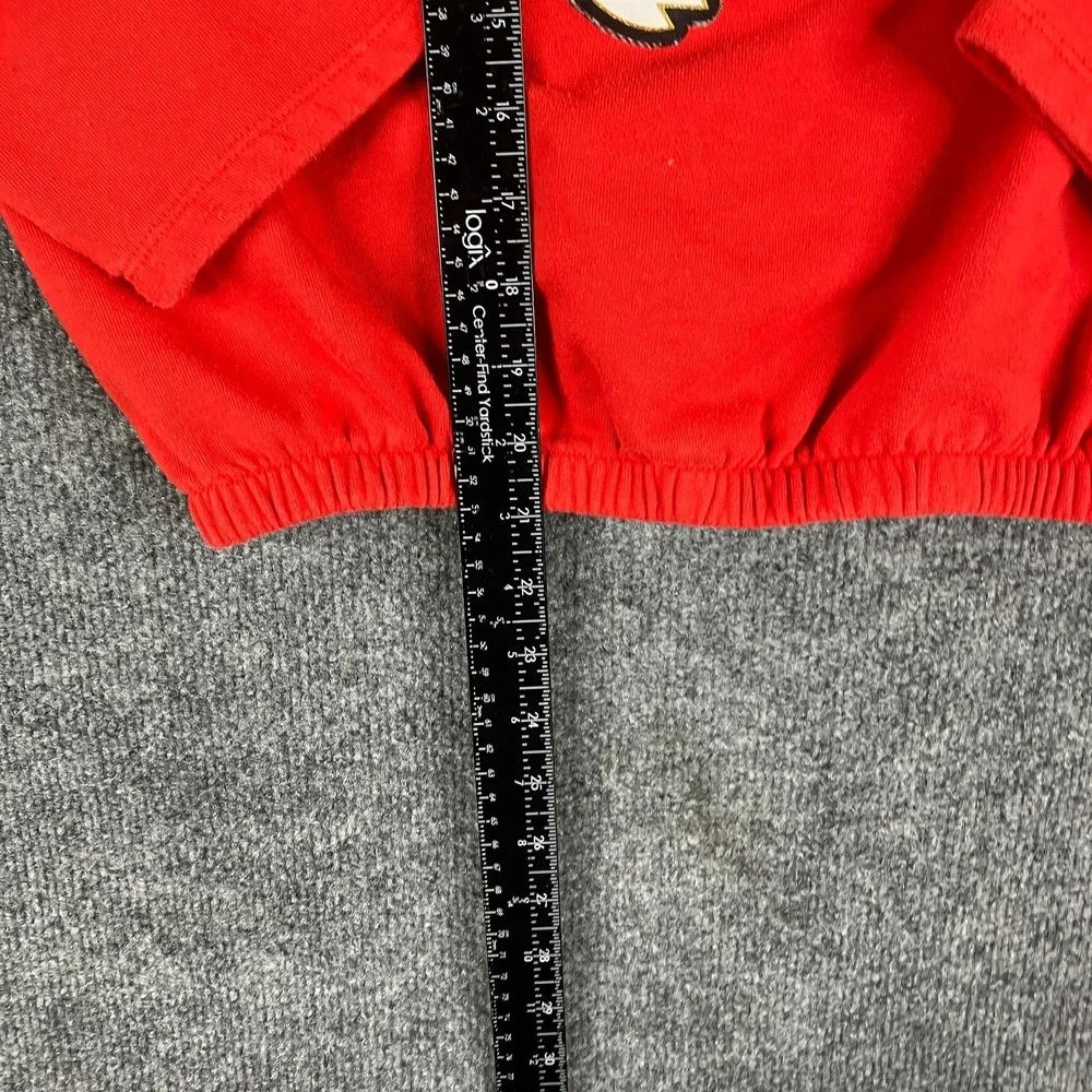 Disney High School Musical Pullover‎ Girls XL Red East Wildcat 1/4 Zip Cropped